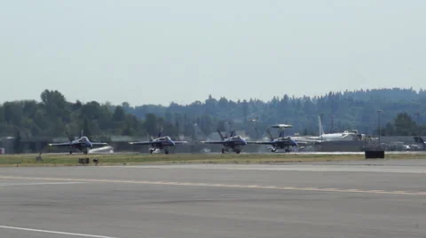 Blue Angels Takeoff Stock Footage 44249176