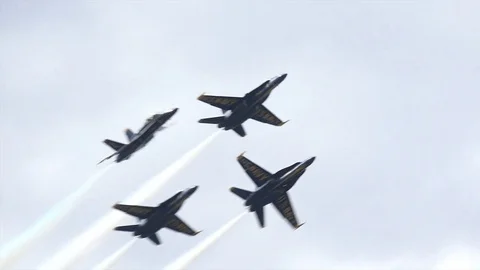 Blue Angels US navy flight demonstration squadron 스톡 동영상 71243624