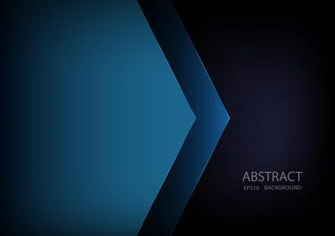 Blue angle arrow overlap vector background on space for text and message Stock Illustration