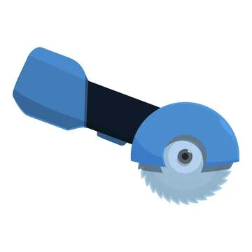 Blue angle grinder cutting machine power tool illustration Stock Illustration