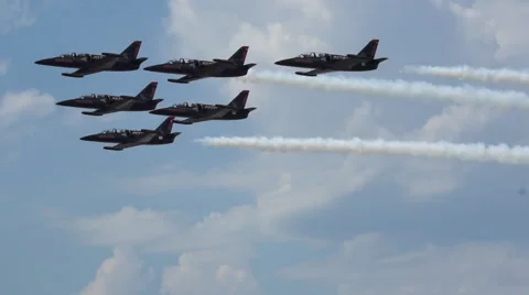 Blue Angles Fly By Stock Footage 44235300