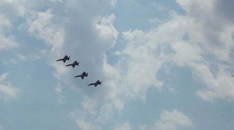 Blue Angles Fly By Stock Footage 44235886