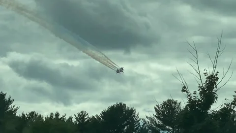 Blue Angles Jets Air Show in Brunswick, Maine Stock Footage 168756131
