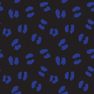 Blue Animal Leopard Seamless Pattern Background Stock Illustration