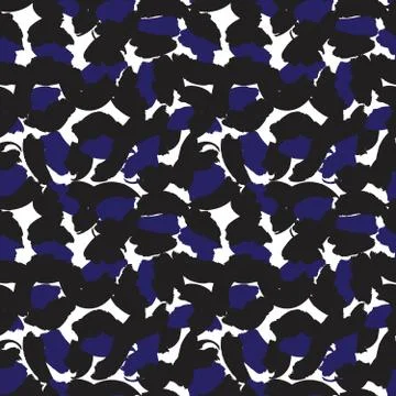 Blue Animal Leopard Seamless Pattern Background Stock Illustration