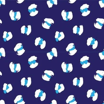 Blue Animal Leopard Seamless Pattern Background Stock Illustration