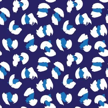 Blue Animal Leopard Seamless Pattern Background 스톡 일러스트