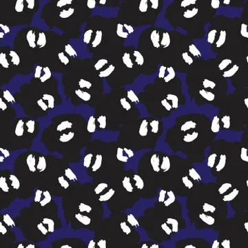 Blue Animal Leopard Seamless Pattern Background 스톡 일러스트