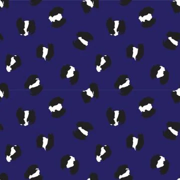 Blue Animal Leopard Seamless Pattern Background Stock Illustration