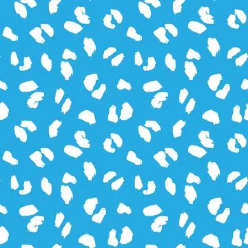 Blue Animal Leopard Seamless Pattern Background Stock Illustration