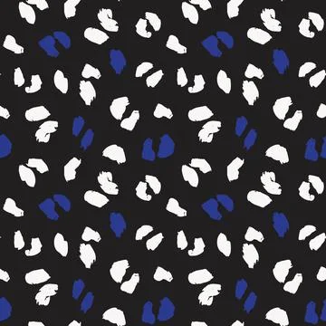Blue Animal Leopard Seamless Pattern Background 스톡 일러스트