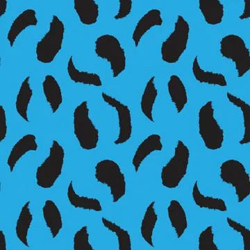Blue Animal Leopard Seamless Pattern Background 스톡 일러스트