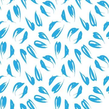 Blue Animal Leopard Seamless Pattern Background Stock Illustration