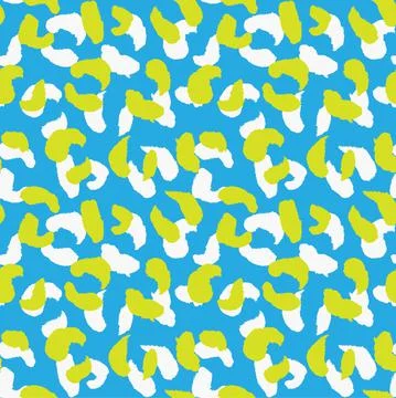 Blue Animal Leopard Seamless Pattern Background Stock Illustration