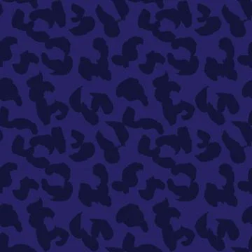 Blue Animal Leopard Seamless Pattern Background Stock Illustration