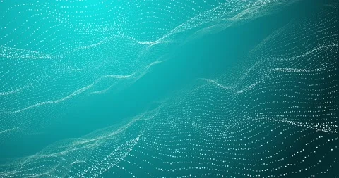 Blue Animated Background with an Array of Abstract Particles. Screensaver Stock Footage 147945489