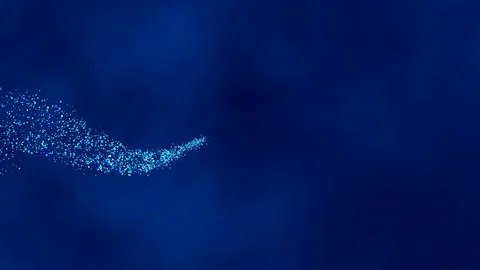 Blue animated background with moving particles Stock Footage 120906173