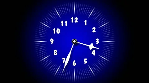 Blue Animated Clock Time Lapse 30 Minute In 9 Seconds Stock Footage 46630983