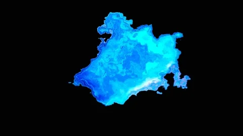 Blue animated task, glowing colors. Marbled artistic stain, smoked effect. Stockbeeldmateriaal 136127171
