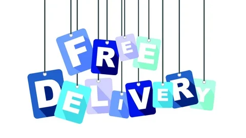 Blue animation free delivery Stock Footage 101117788