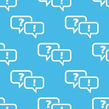 Blue anwering question pattern Stock Illustration
