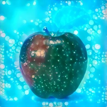 Blue Apple Ilustração Stock