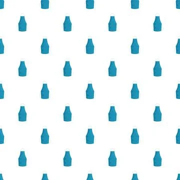 Blue apron uniform seamless repeating pattern background Illustrazione stock