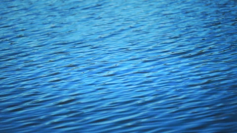 Blue aqua water surface with rhythmic waves, soothing slow motion background in Stock Footage 326339588