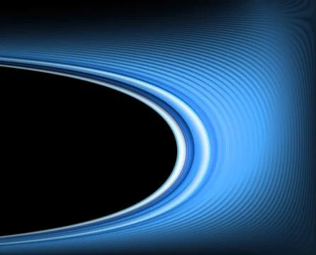 Blue arc on a black Stock Illustration