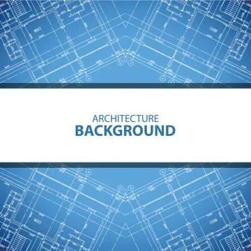 Blue architecture background Ilustración de archivo