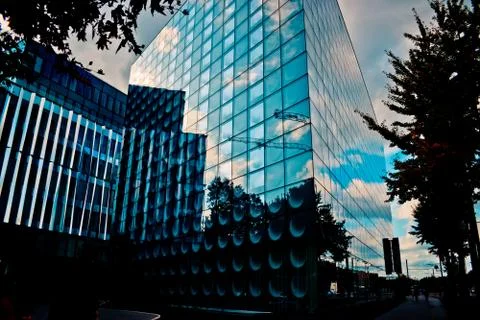 Blue architecture Stock Photos