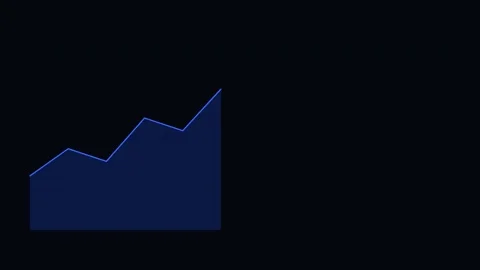 Blue Area Chart Fill Animation Loop Background Video stock 342611799