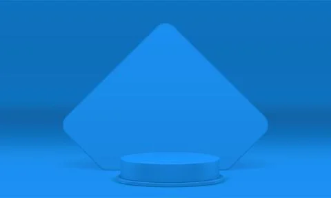 Blue arena pedestal 3d studio background for product presentation realistic.. Stock Illustration