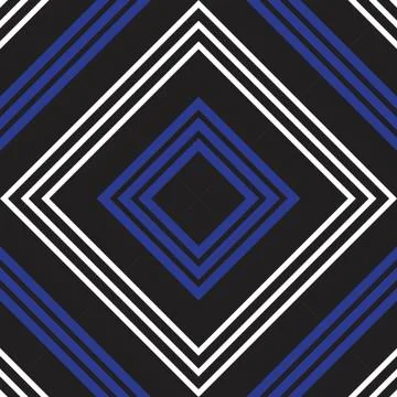Blue Argyle Diagonal Stripes seamless pattern background Stock Illustration