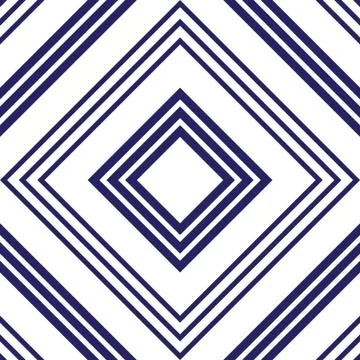 Blue Argyle Diagonal Stripes seamless pattern background Illustrazione stock