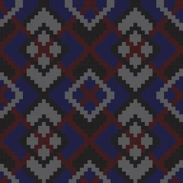 Blue Argyle Seamless Pattern Background Stock Illustration