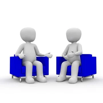 Blue armchairs Stock Illustration