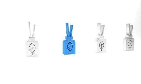 Blue Aroma diffuser icon isolated on white background. Glass jar different .. Stock Illustration