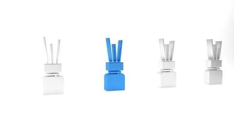 Blue Aroma diffuser icon isolated on white background. Glass jar different .. Stock Illustration