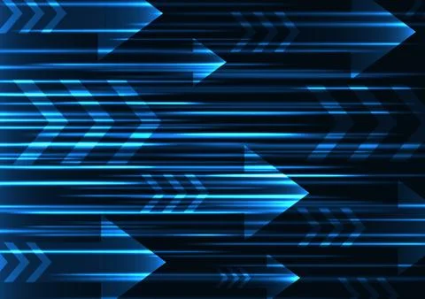 Blue arrow abstract technology background Stock Illustration