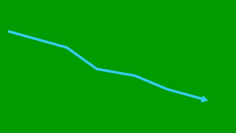 Blue arrow chart green Stock Footage 195641041