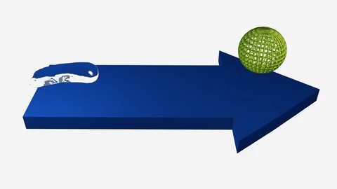 Blue arrow Stock Footage 77082219