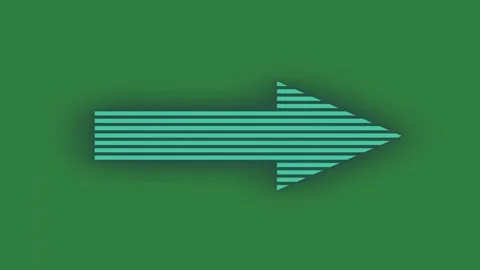 A blue arrow icon on green background and screen with white green screen Stock Footage 335696762