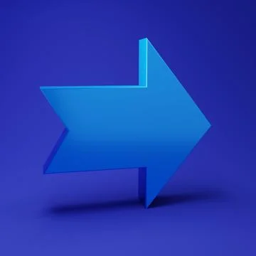 Blue Arrow icon isolated on blue background. Direction Arrowhead symbol. Na.. Stock Illustration