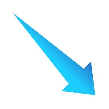 Blue arrow icon, pointing right Stock Illustration