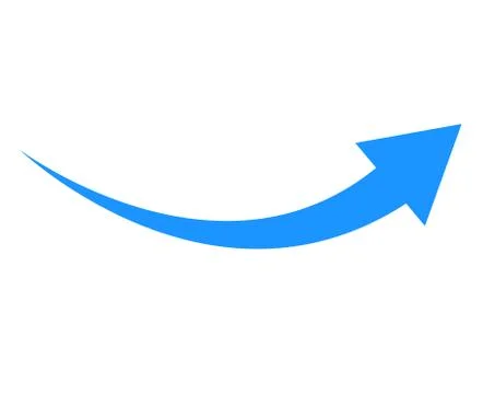 Blue arrow icon on white background. flat style. arrow icon for your web site Stock Illustration