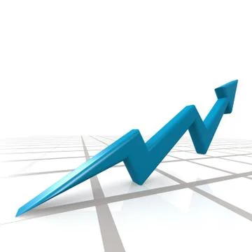 Blue up arrow Illustrazione stock