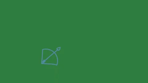 Blue arrow on it an image of small dot pointing to the left isolated isolated Stock Footage 336891264