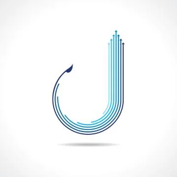 Blue arrow logo vector Stock Illustration