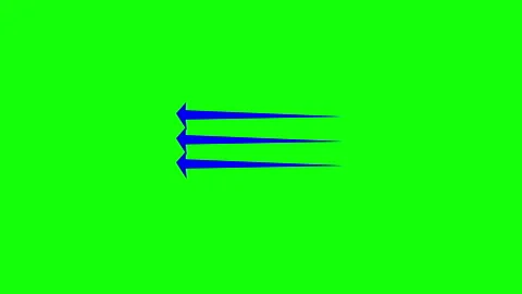 Blue Arrow Motion Animation on Green Screen Background Vídeos de archivo 334357087